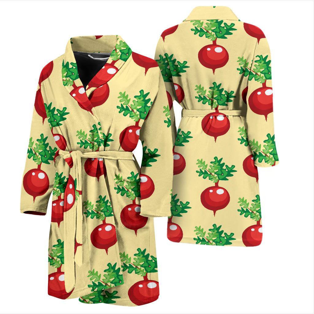 Radish Pattern Print Design A02 Men Bathrobe-JORJUNE.COM