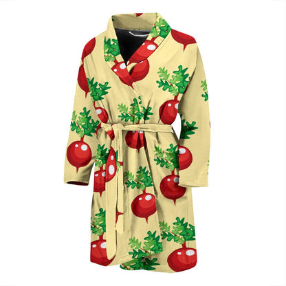 Radish Pattern Print Design A02 Men Bathrobe-JORJUNE.COM