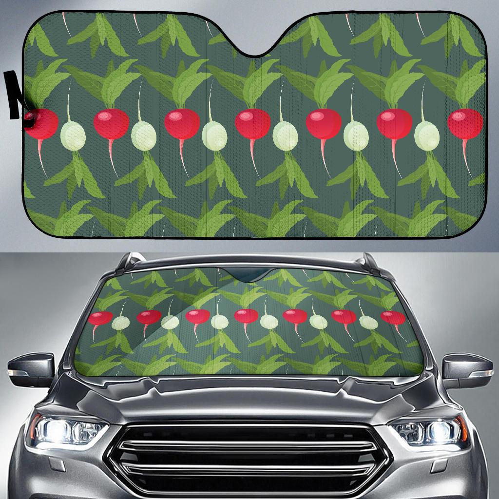 Radish Pattern Print Design A03 Car Sun Shades-JORJUNE.COM