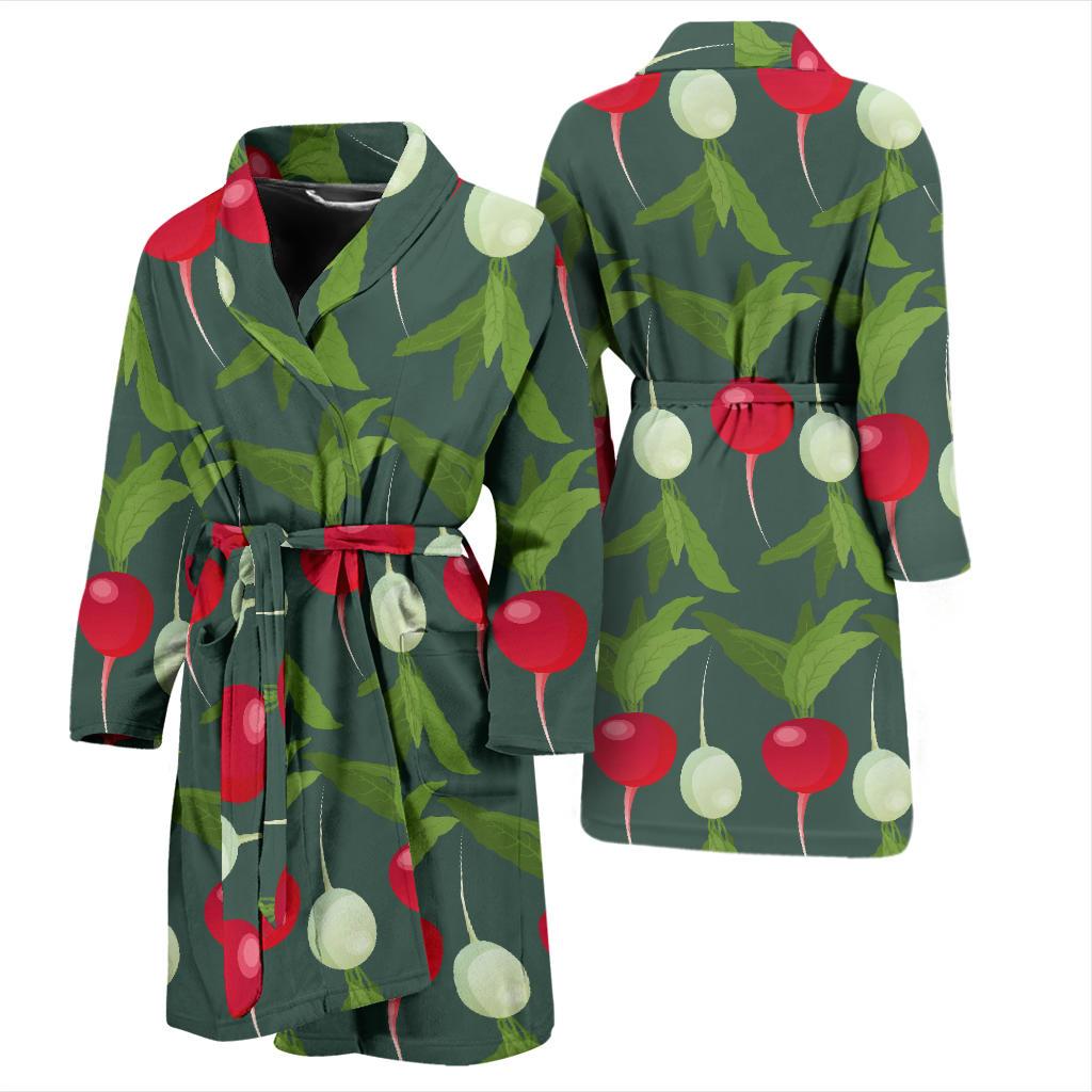Radish Pattern Print Design A03 Men Bathrobe-JORJUNE.COM
