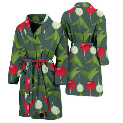 Radish Pattern Print Design A03 Men Bathrobe-JORJUNE.COM