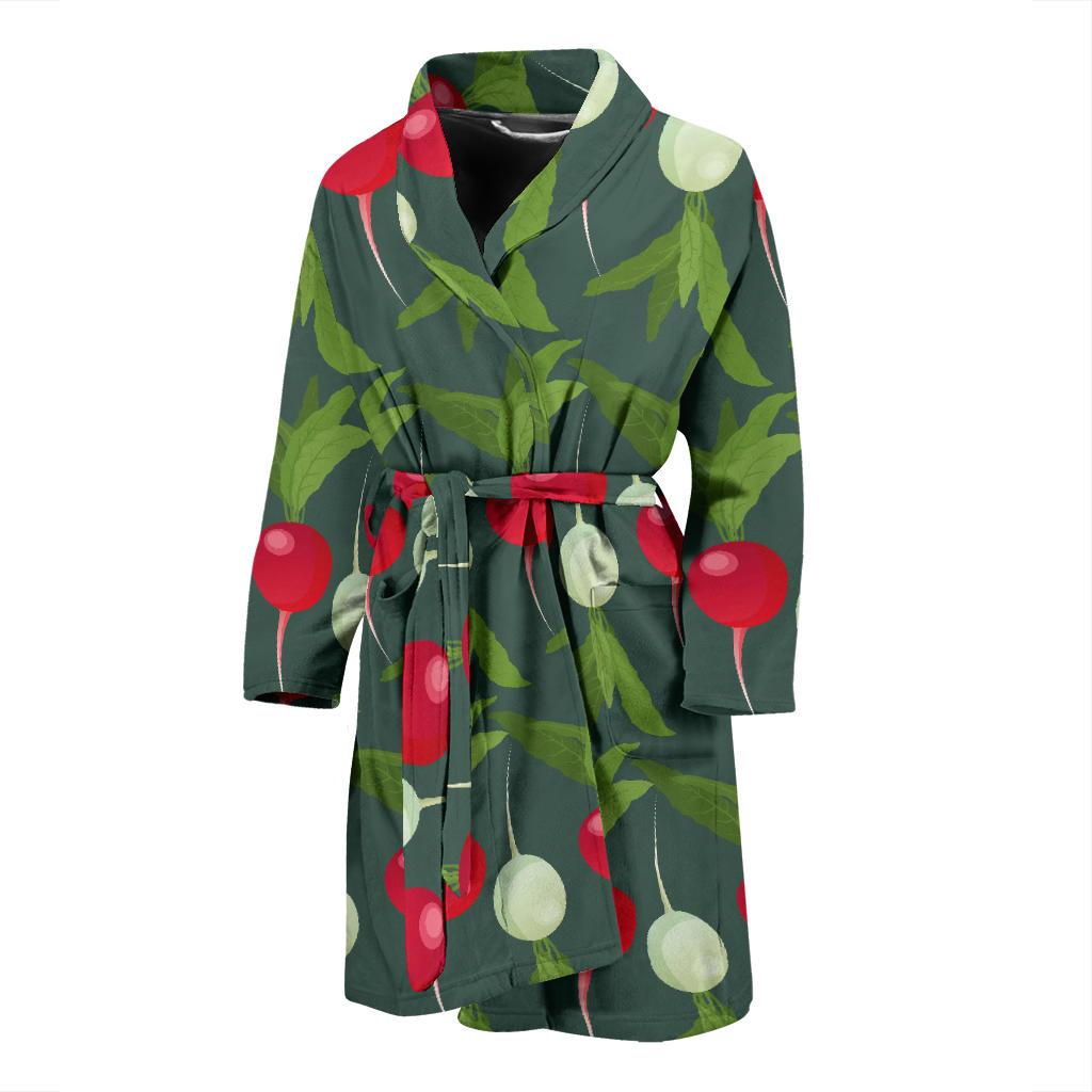 Radish Pattern Print Design A03 Men Bathrobe-JORJUNE.COM