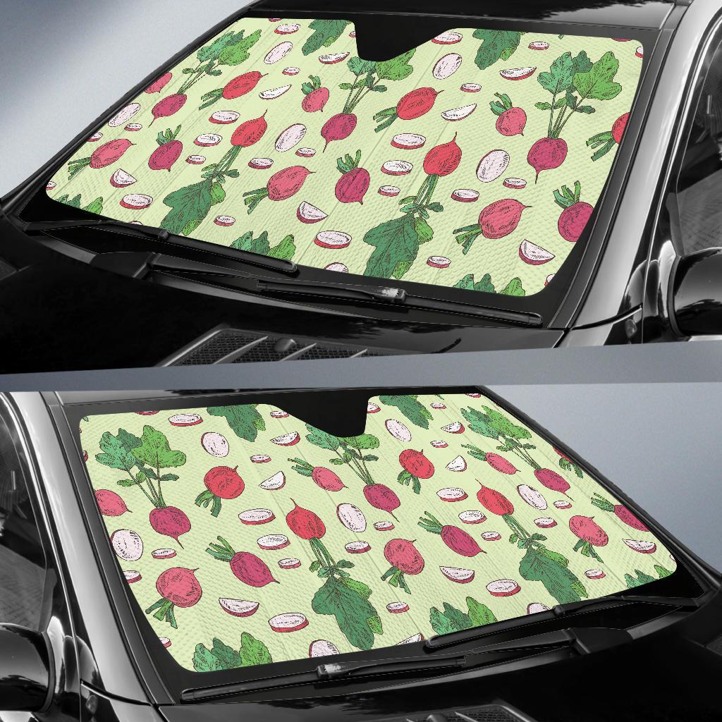 Radish Pattern Print Design A04 Car Sun Shades-JORJUNE.COM