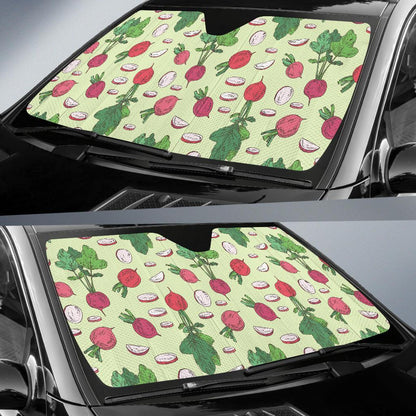 Radish Pattern Print Design A04 Car Sun Shades-JORJUNE.COM