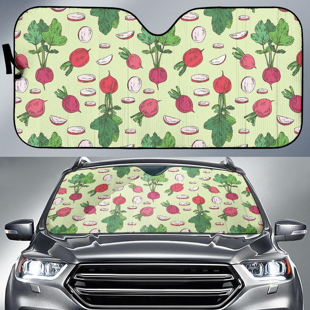 Radish Pattern Print Design A04 Car Sun Shades-JORJUNE.COM