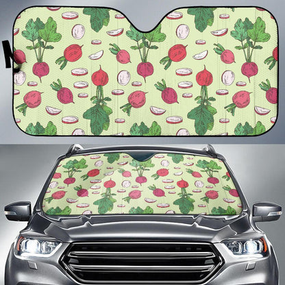 Radish Pattern Print Design A04 Car Sun Shades-JORJUNE.COM