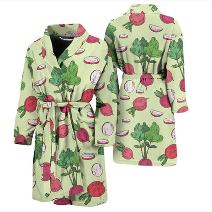 Radish Pattern Print Design A04 Men Bathrobe-JORJUNE.COM