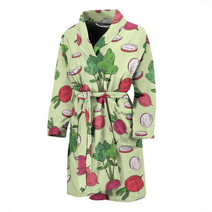 Radish Pattern Print Design A04 Men Bathrobe-JORJUNE.COM