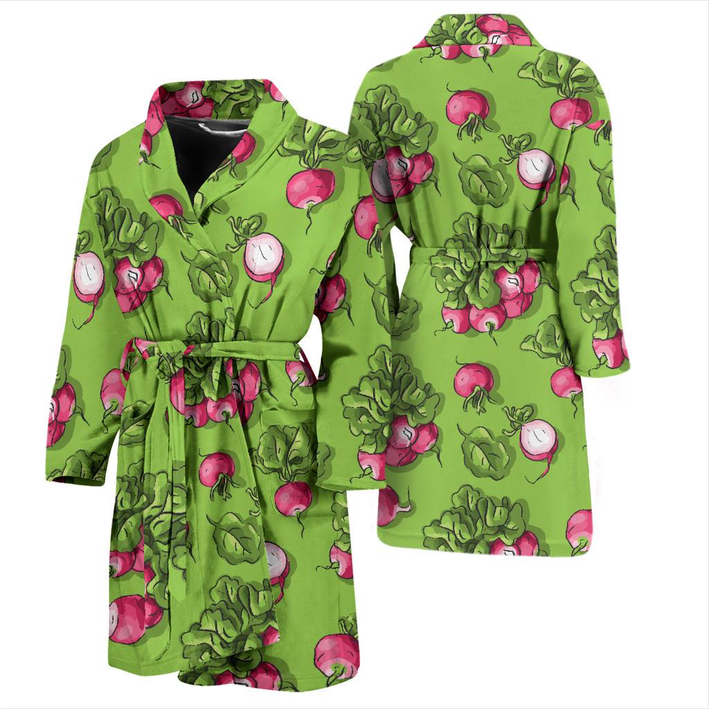 Radish Pattern Print Design A05 Men Bathrobe-JORJUNE.COM