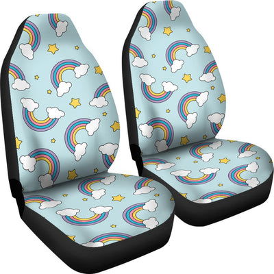 Rainbow Cloud Print Pattern Universal Fit Car Seat Covers