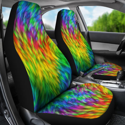 Rainbow Fur Design Print Universal Fit Car Seat Covers