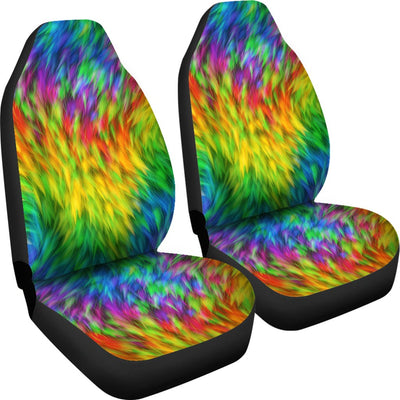 Rainbow Fur Design Print Universal Fit Car Seat Covers