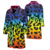 Rainbow Leopard Pattern Print Design A01 Men Bathrobe-JORJUNE.COM