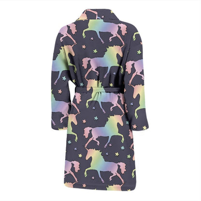 Rainbow Pattern Print Design A05 Men Bathrobe-JORJUNE.COM