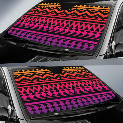 Rainbow Tribal Pattern Print Design A02 Car Sun Shades-JORJUNE.COM