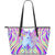 Rainbow Unicorn Large Leather Tote Bag