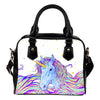 Rainbow Unicorn Leather Shoulder Handbag