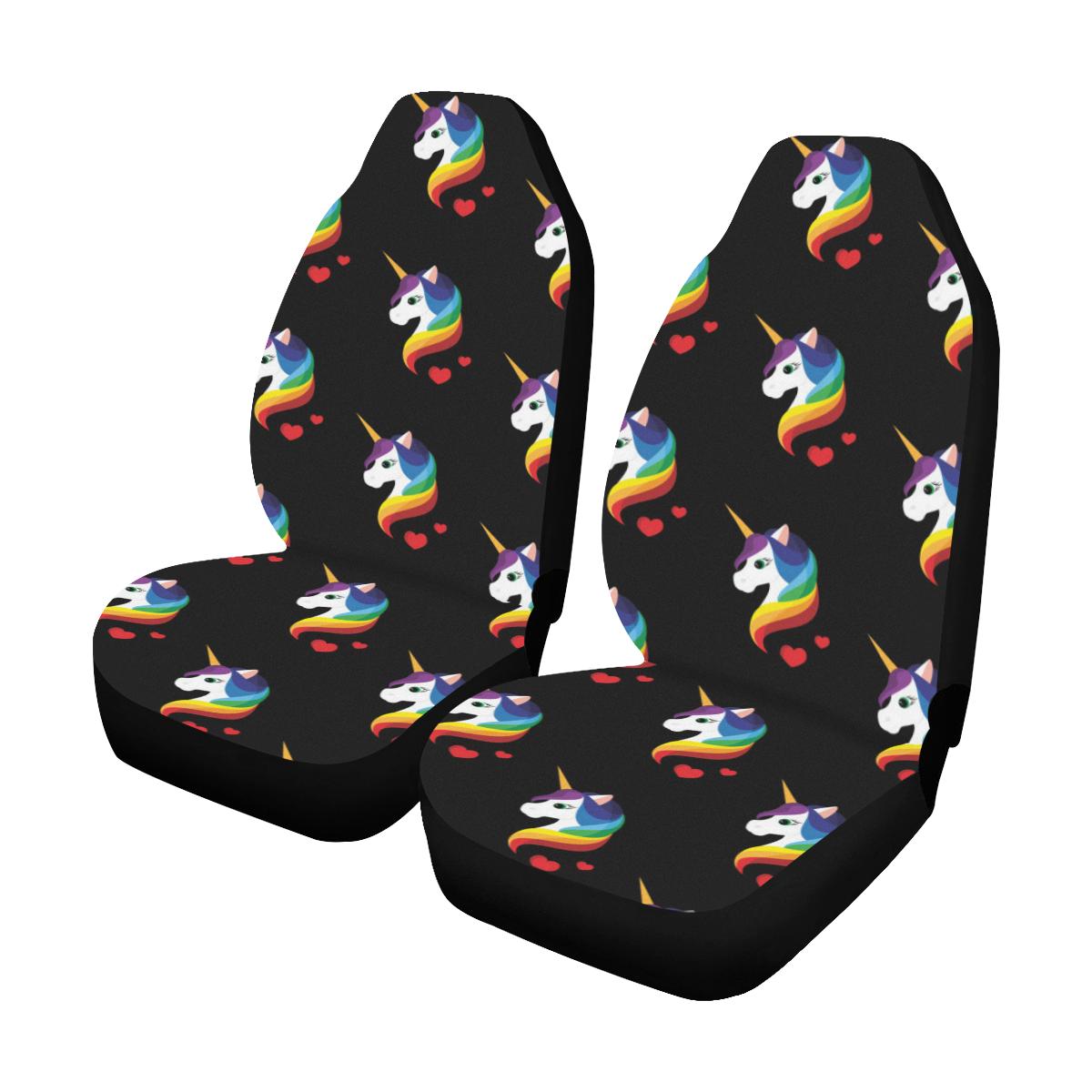Rainbow Unicorn Pattern Print Design A03 Car Seat Covers (Set of 2)-JORJUNE.COM