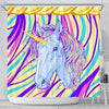 Rainbow Unicorn Shower Curtain