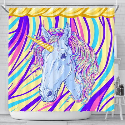 Rainbow Unicorn Shower Curtain