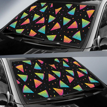 Rainbow Watermelon Pattern Print Design A04 Car Sun Shades-JORJUNE.COM