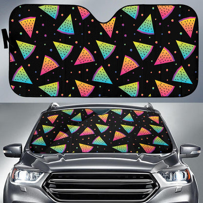 Rainbow Watermelon Pattern Print Design A04 Car Sun Shades-JORJUNE.COM