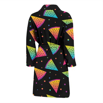 Rainbow Watermelon Pattern Print Design A04 Men Bathrobe-JORJUNE.COM