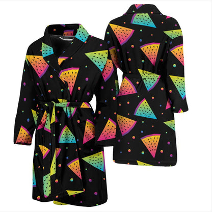 Rainbow Watermelon Pattern Print Design A04 Men Bathrobe-JORJUNE.COM