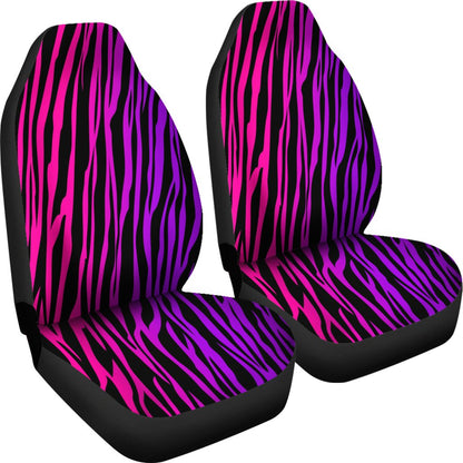 Rainbow Zebra Custom Universal Fit Car Seat Covers