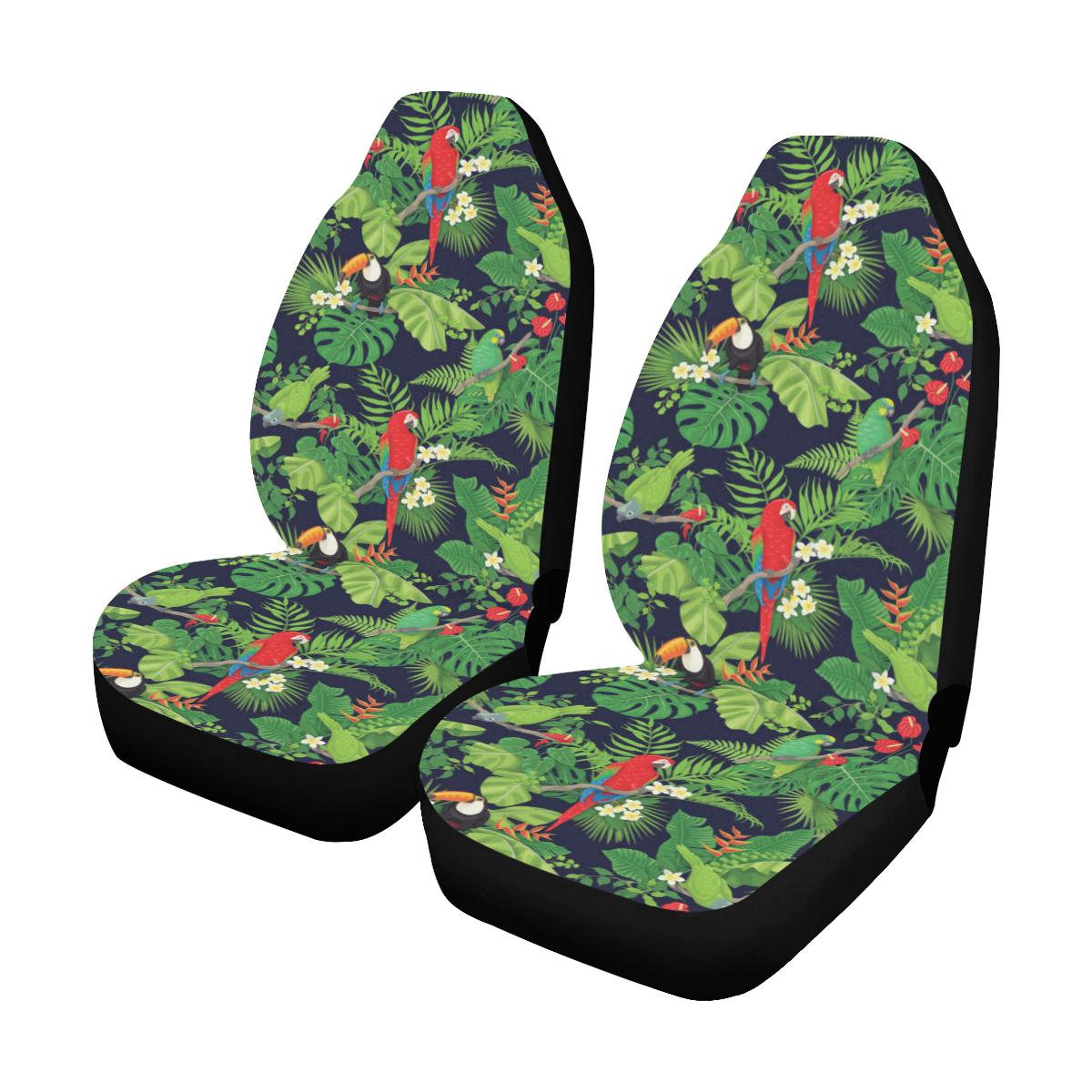 Rainforest Parrot Pattern Print Design A03 Car Seat Covers (Set of 2)-JORJUNE.COM