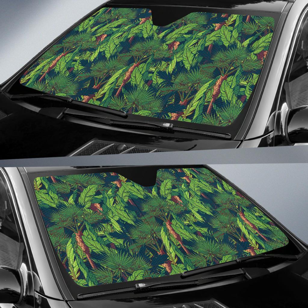 Rainforest Pattern Print Design A01 Car Sun Shades-JORJUNE.COM