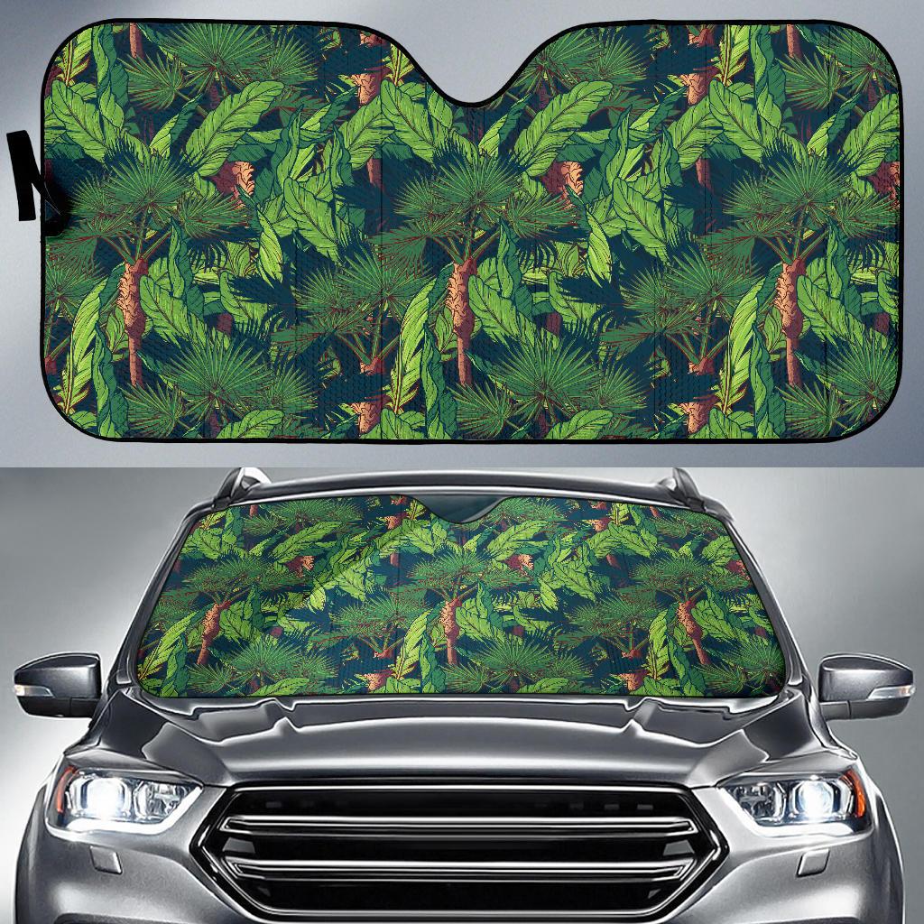 Rainforest Pattern Print Design A01 Car Sun Shades-JORJUNE.COM
