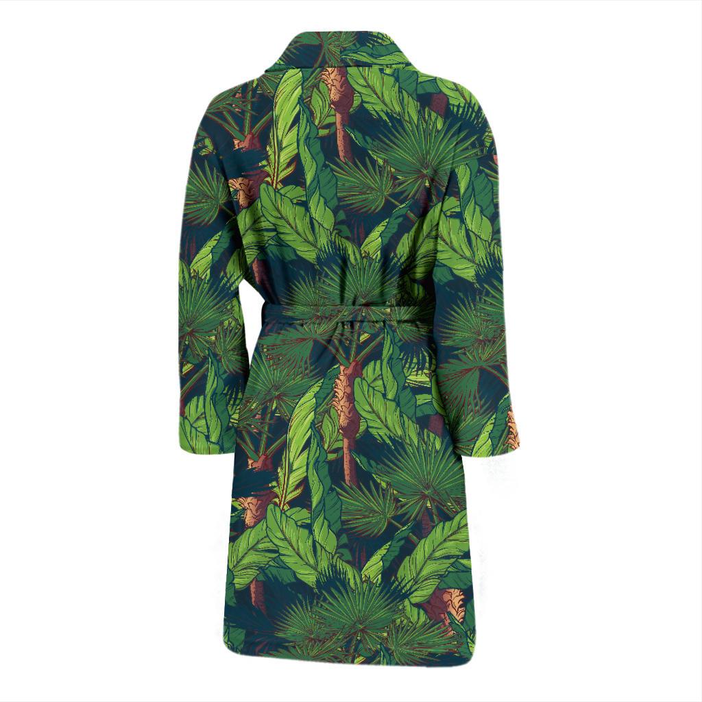 Rainforest Pattern Print Design A01 Men Bathrobe-JORJUNE.COM