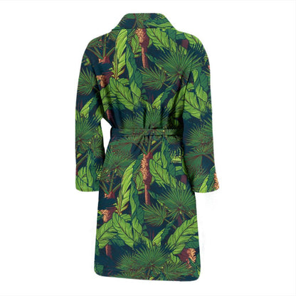 Rainforest Pattern Print Design A01 Men Bathrobe-JORJUNE.COM