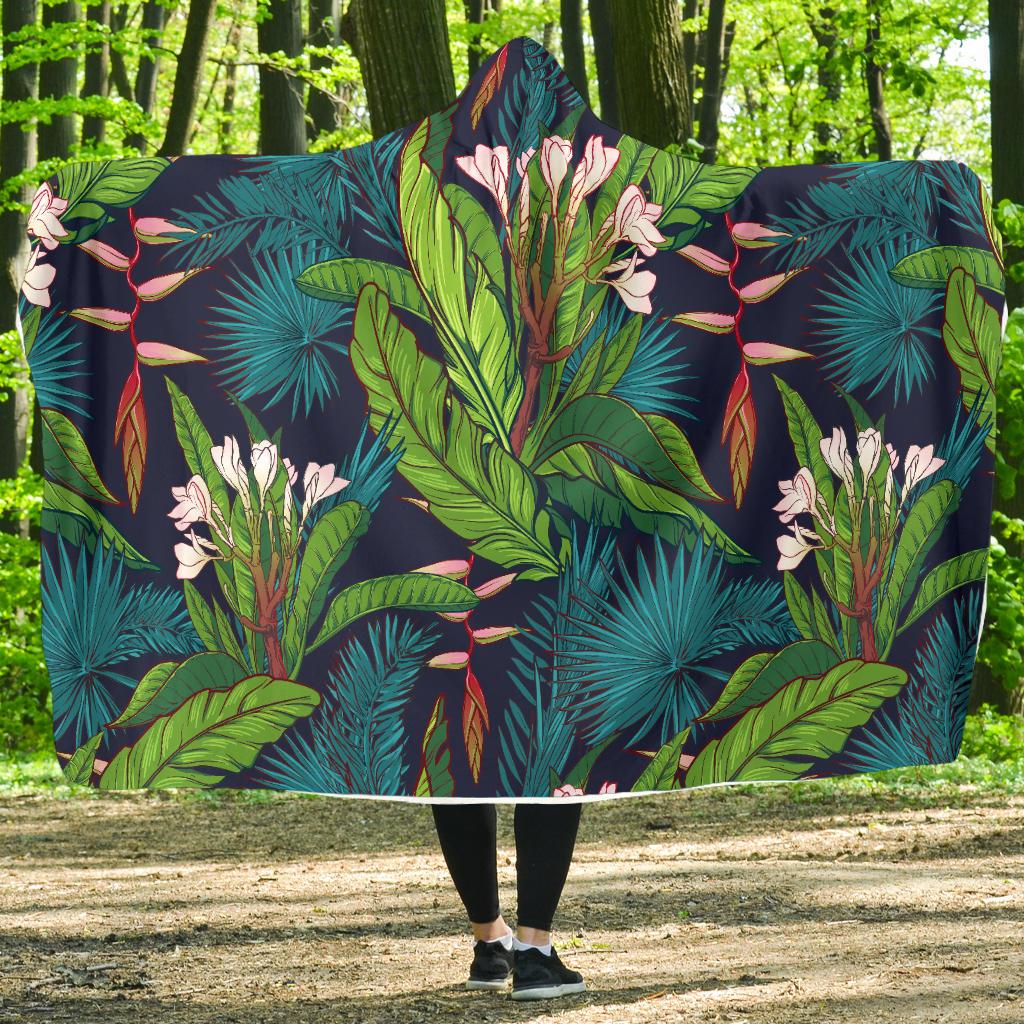 Rainforest Pattern Print Design RF01 Hooded Blanket-JORJUNE.COM