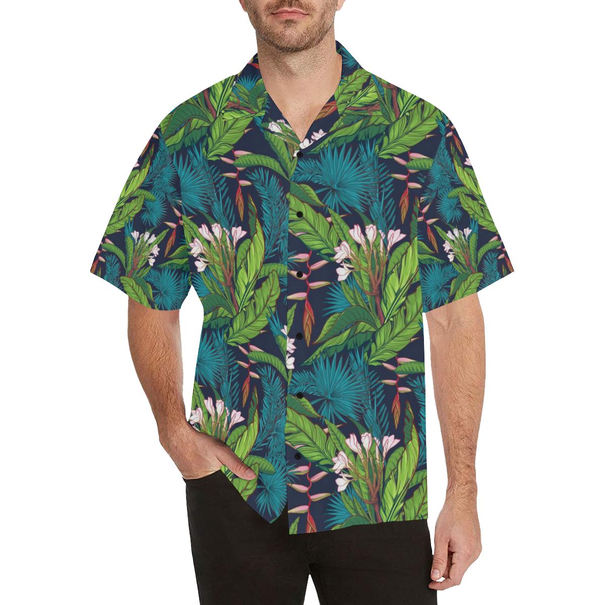 Rainforest Pattern Print Design RF01 Men Hawaiian Shirt-JorJune