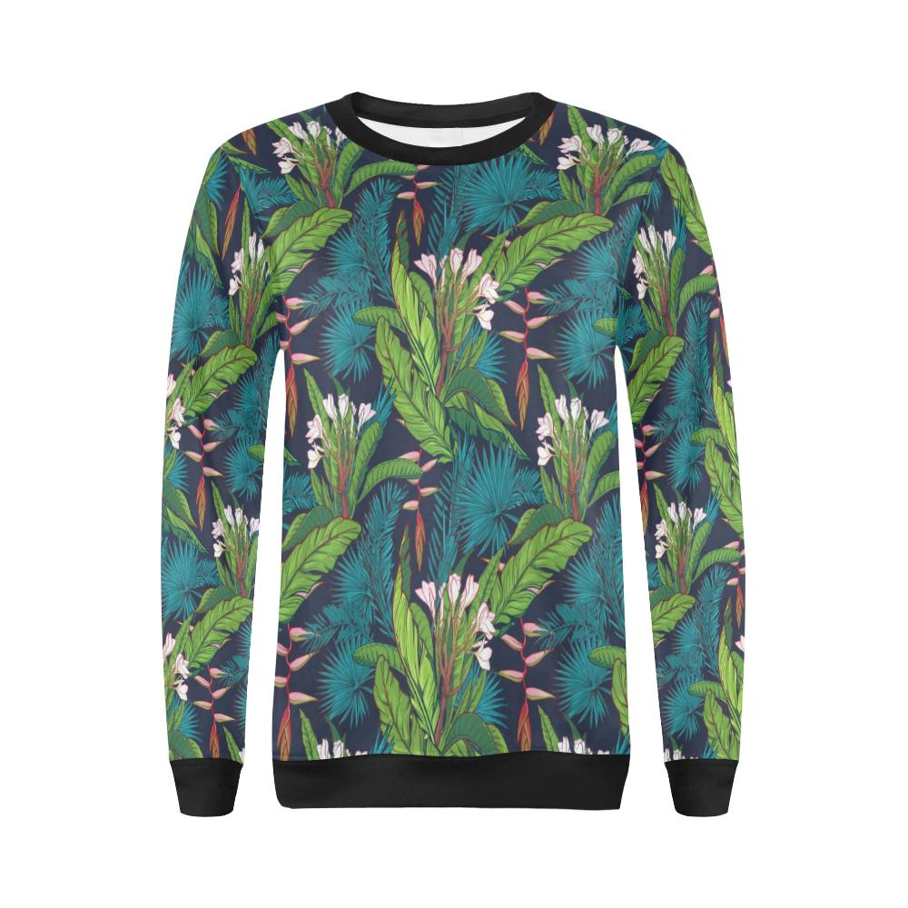 Rainforest Pattern Print Design RF01 Women Long Sleeve Sweatshirt-JorJune