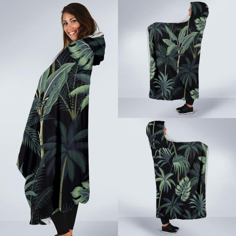 Rainforest Pattern Print Design RF02 Hooded Blanket-JORJUNE.COM