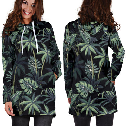 Rainforest Pattern Print Design RF02 Women Hoodie Dress