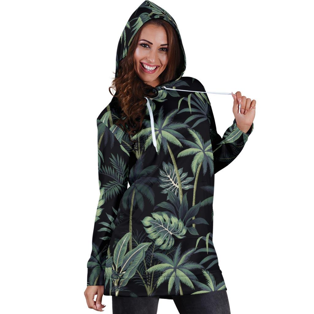 Rainforest Pattern Print Design RF02 Women Hoodie Dress