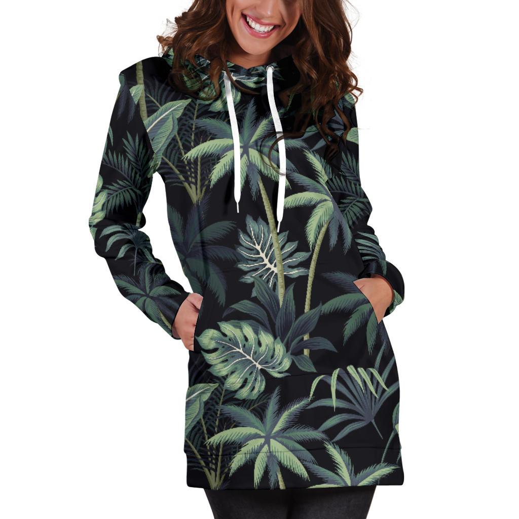 Rainforest Pattern Print Design RF02 Women Hoodie Dress