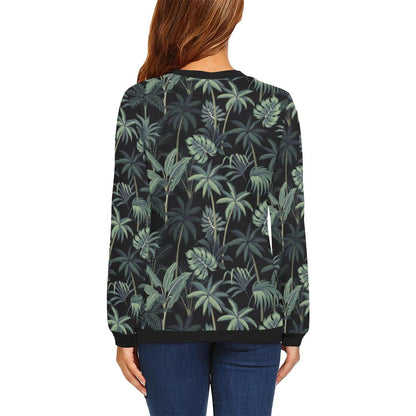 Rainforest Pattern Print Design RF02 Women Long Sleeve Sweatshirt-JorJune