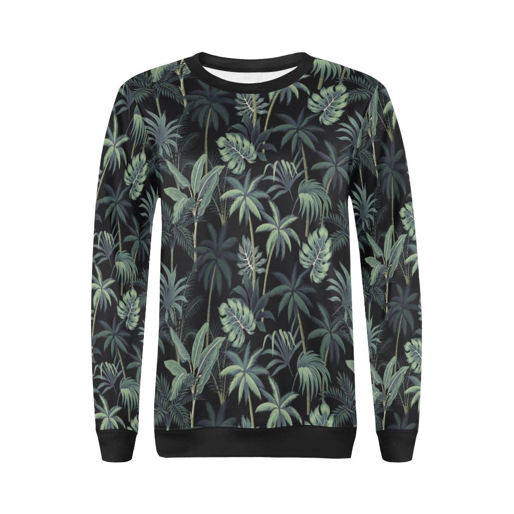Rainforest Pattern Print Design RF02 Women Long Sleeve Sweatshirt-JorJune