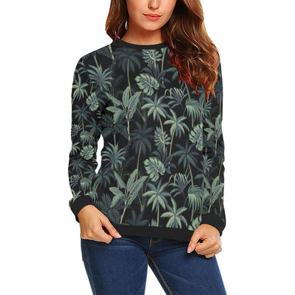 Rainforest Pattern Print Design RF02 Women Long Sleeve Sweatshirt-JorJune