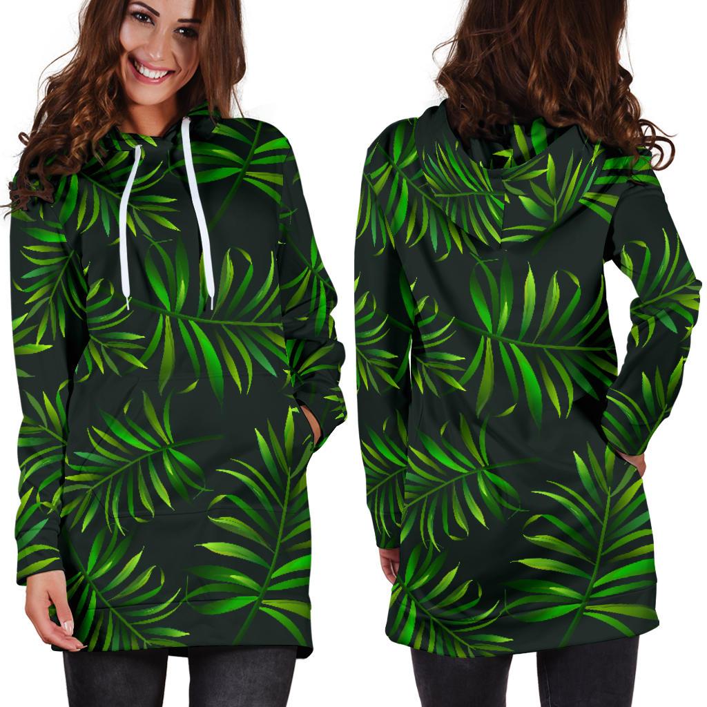 Rainforest Pattern Print Design RF03 Women Hoodie Dress