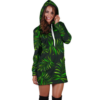 Rainforest Pattern Print Design RF03 Women Hoodie Dress