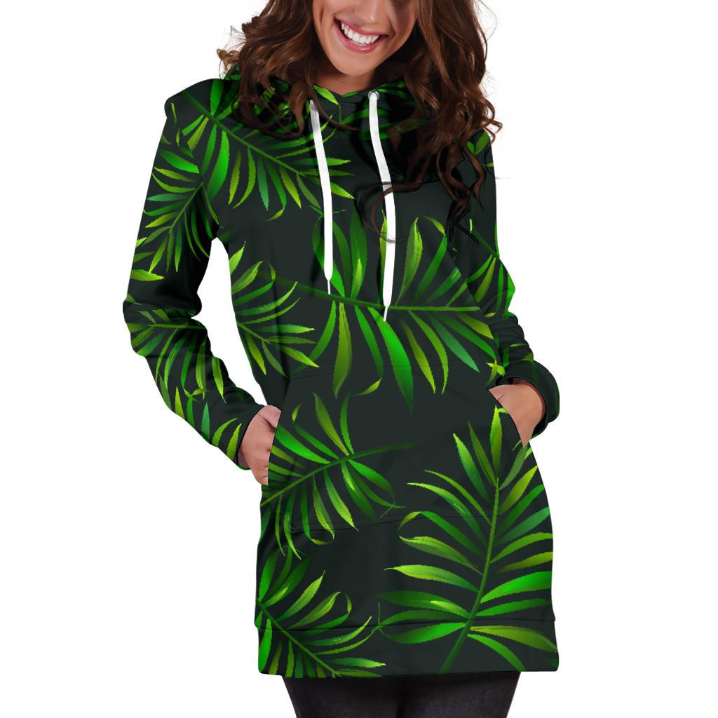 Rainforest Pattern Print Design RF03 Women Hoodie Dress
