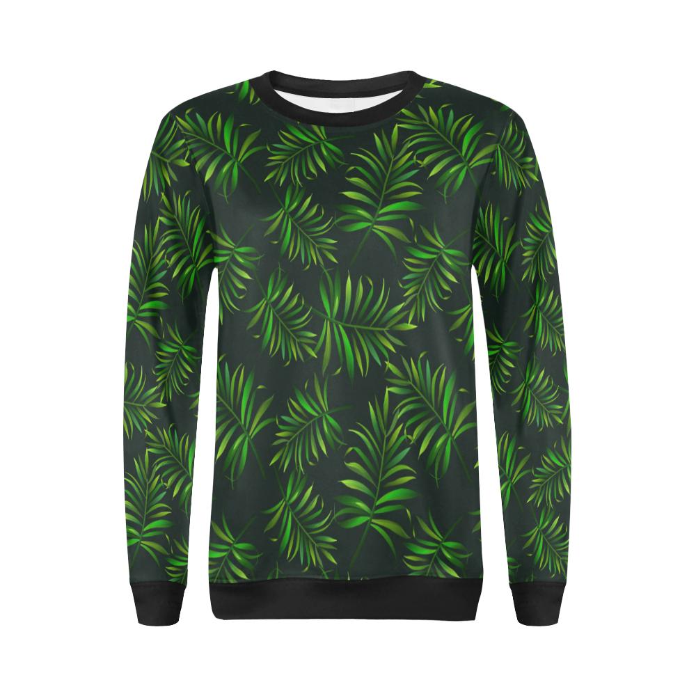 Rainforest Pattern Print Design RF03 Women Long Sleeve Sweatshirt-JorJune