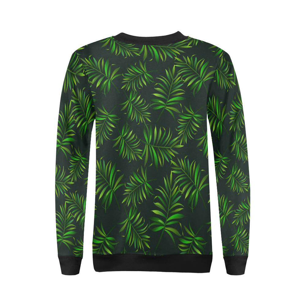 Rainforest Pattern Print Design RF03 Women Long Sleeve Sweatshirt-JorJune