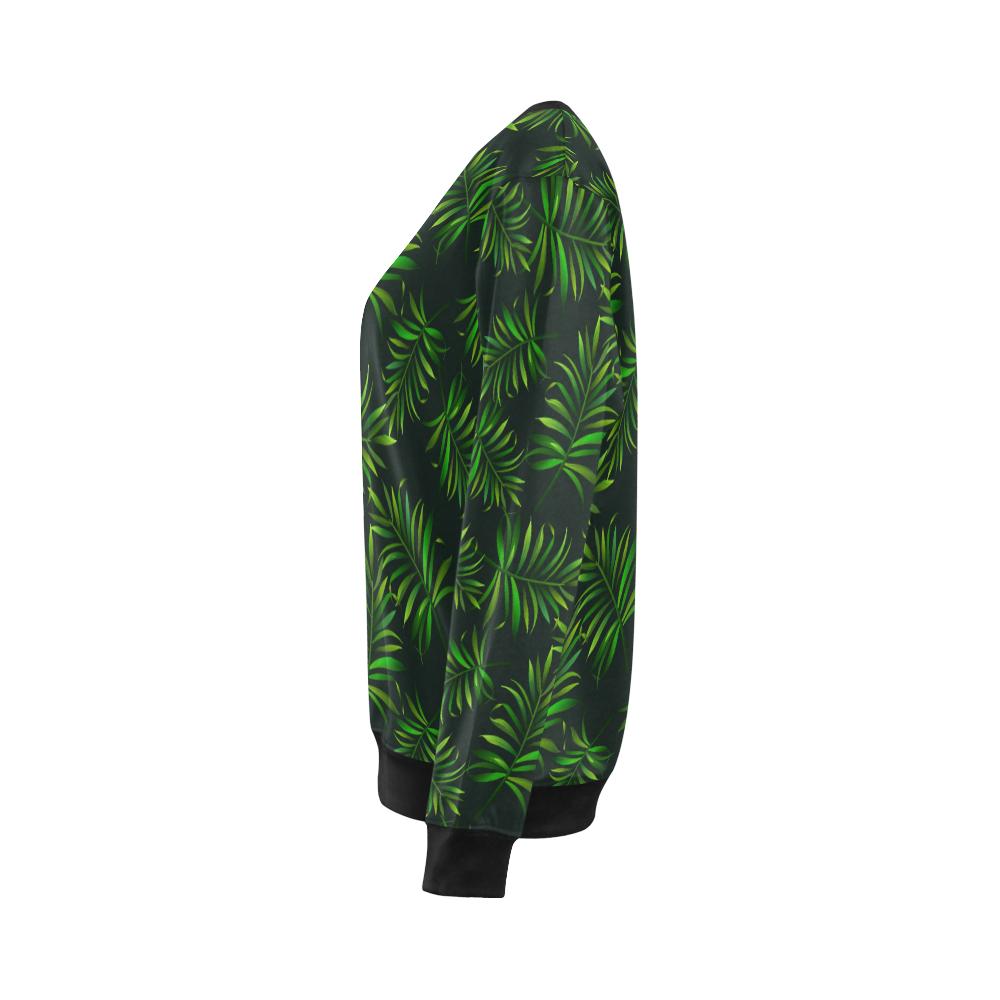 Rainforest Pattern Print Design RF03 Women Long Sleeve Sweatshirt-JorJune
